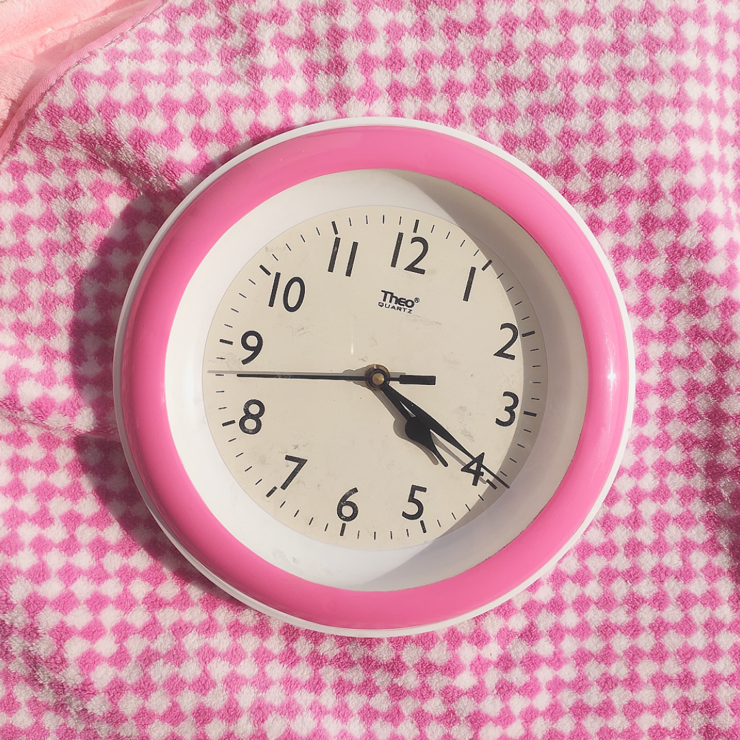 Pink Wall Clock