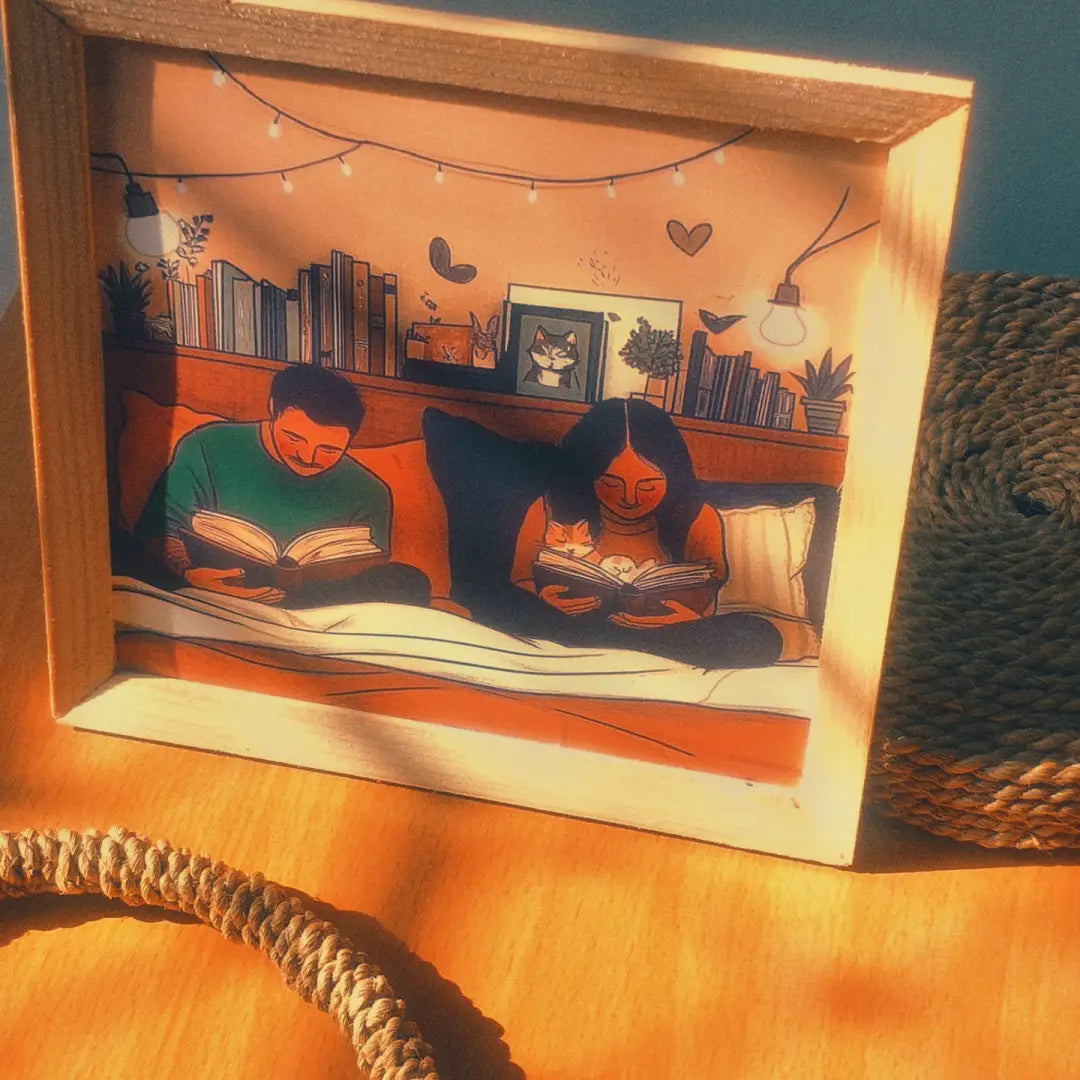 Cozy Couple Reading Print