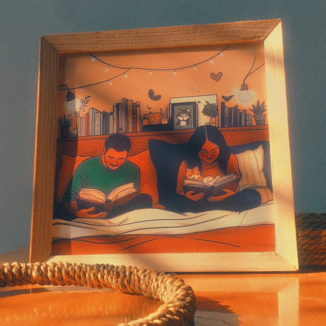 Cozy Couple Reading Print