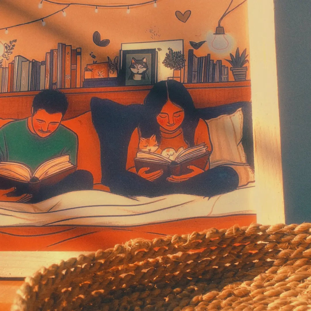 Cozy Couple Reading Print