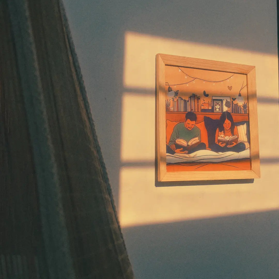 Cozy Couple Reading Print