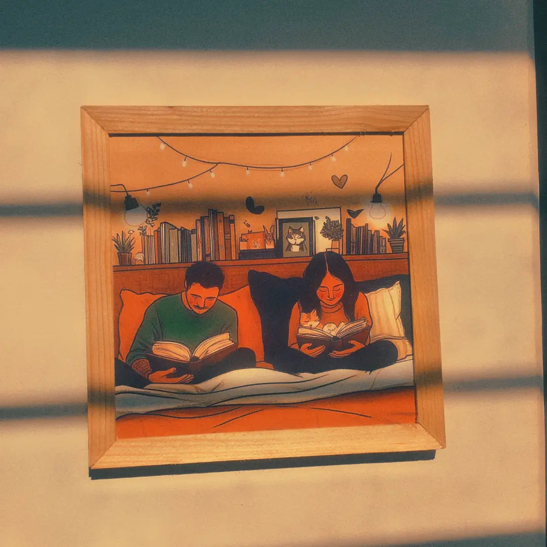 Cozy Couple Reading Print