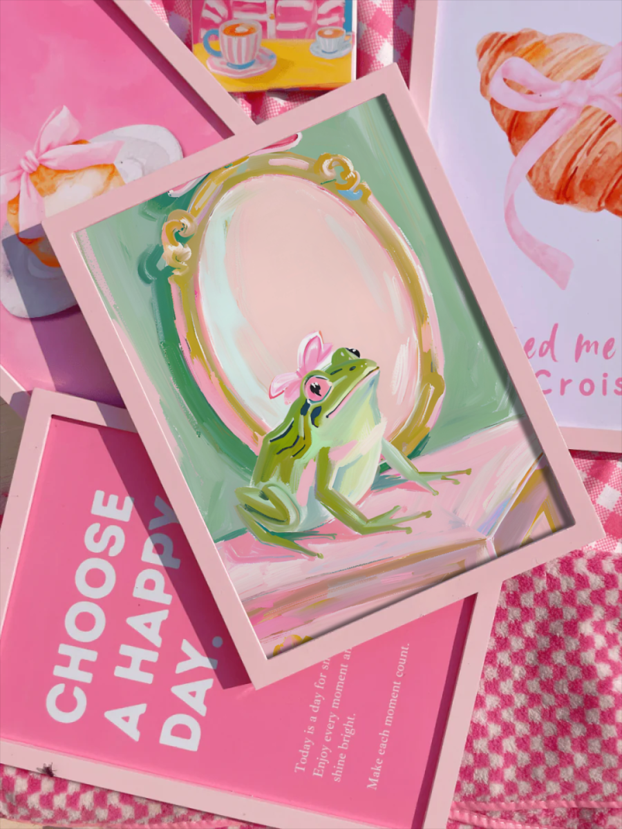 Frog with Bow at Vanity Print