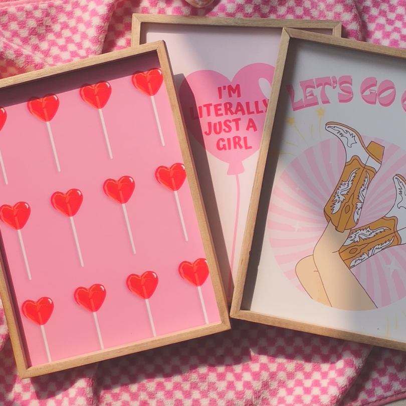 Heart Lollipop Print