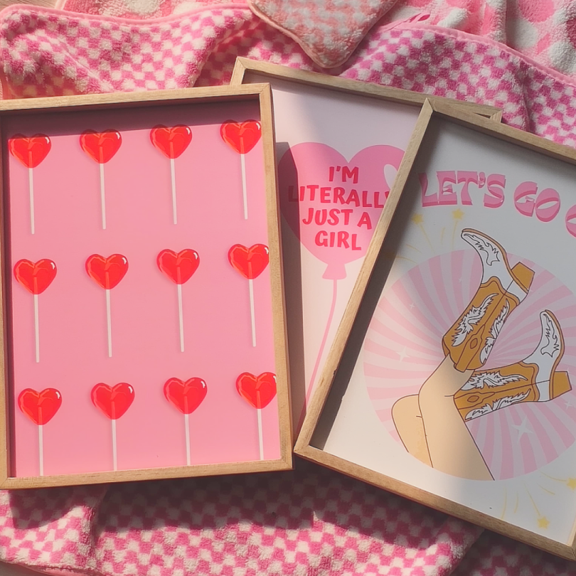 Heart Lollipop Print