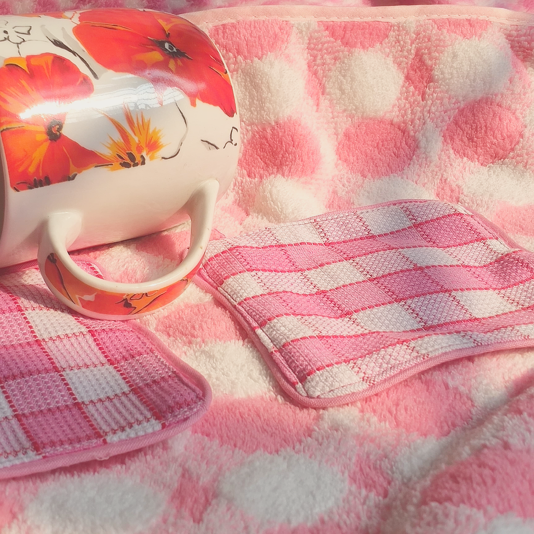 Pink Gingham Cutie Coaster - Set of 1