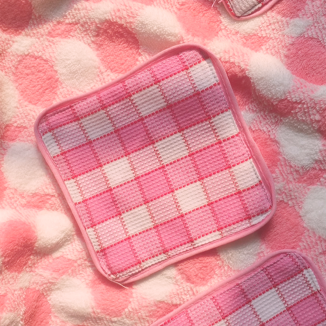 Pink Gingham Cutie Coaster - Set of 1