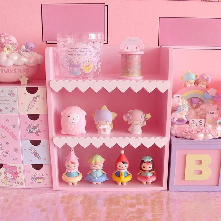 Pink Girl Nordic Wooden Cabinet