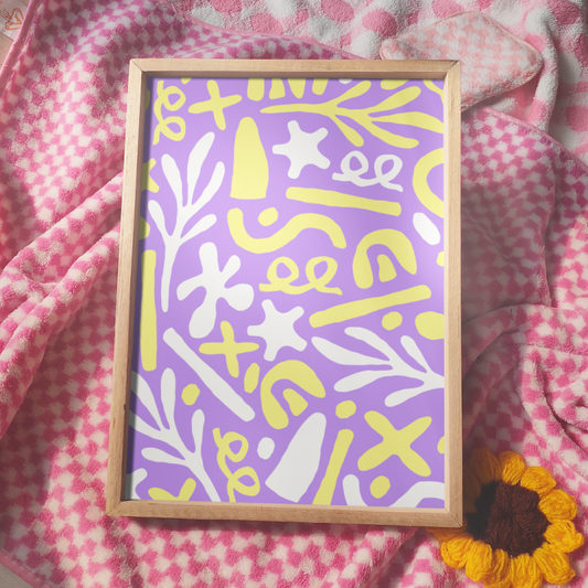 Lilac Doodle Print
