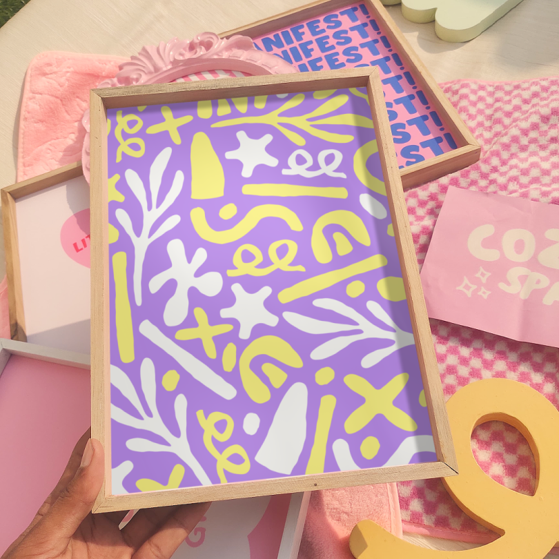 Lilac Doodle Print