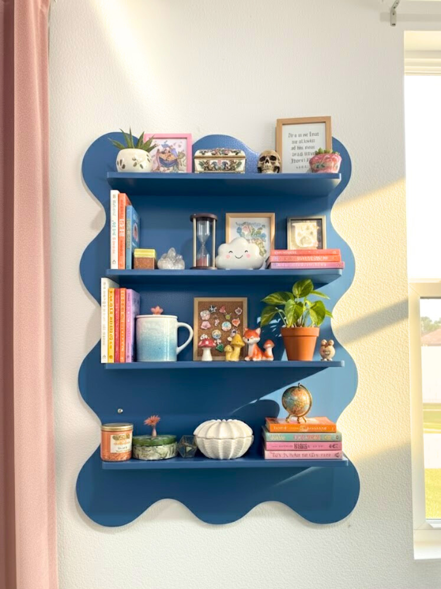 Wave Bookshelf (hanging)