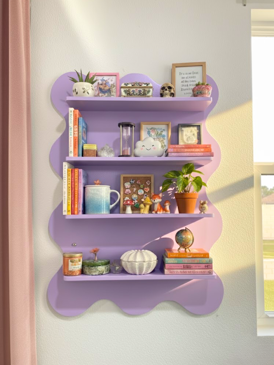 Wave Bookshelf (hanging)