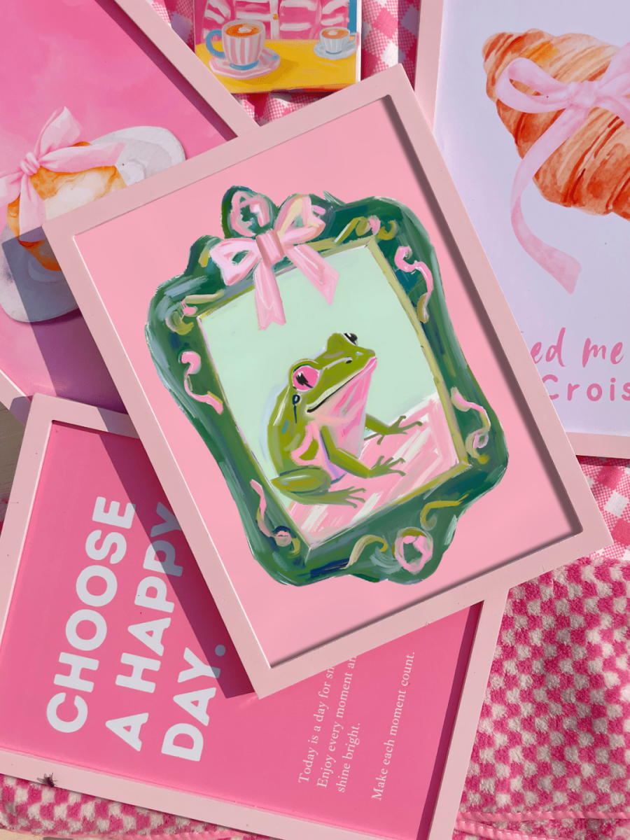 Coquette Frog Portrait Print