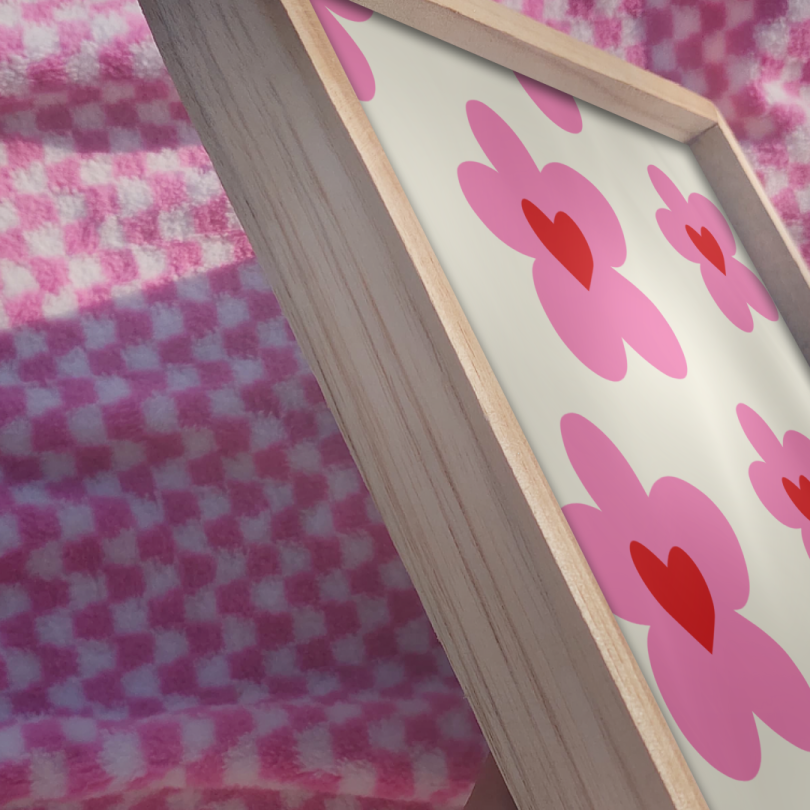 Heart Flowers Wall Frame