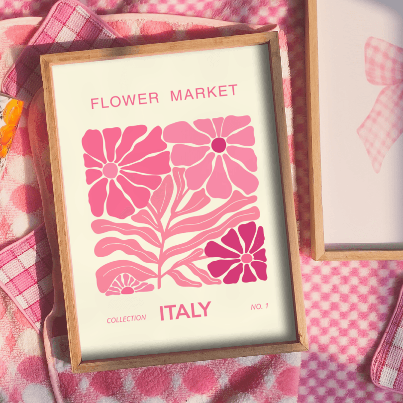 Flower Market Itlay Print