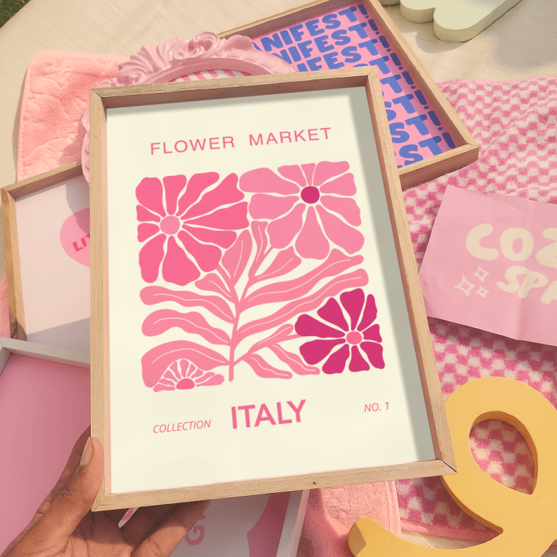 Flower Market Itlay Print