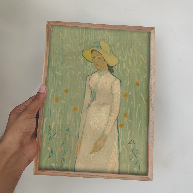 Girl in white by Van Gogh - Oil painting Print