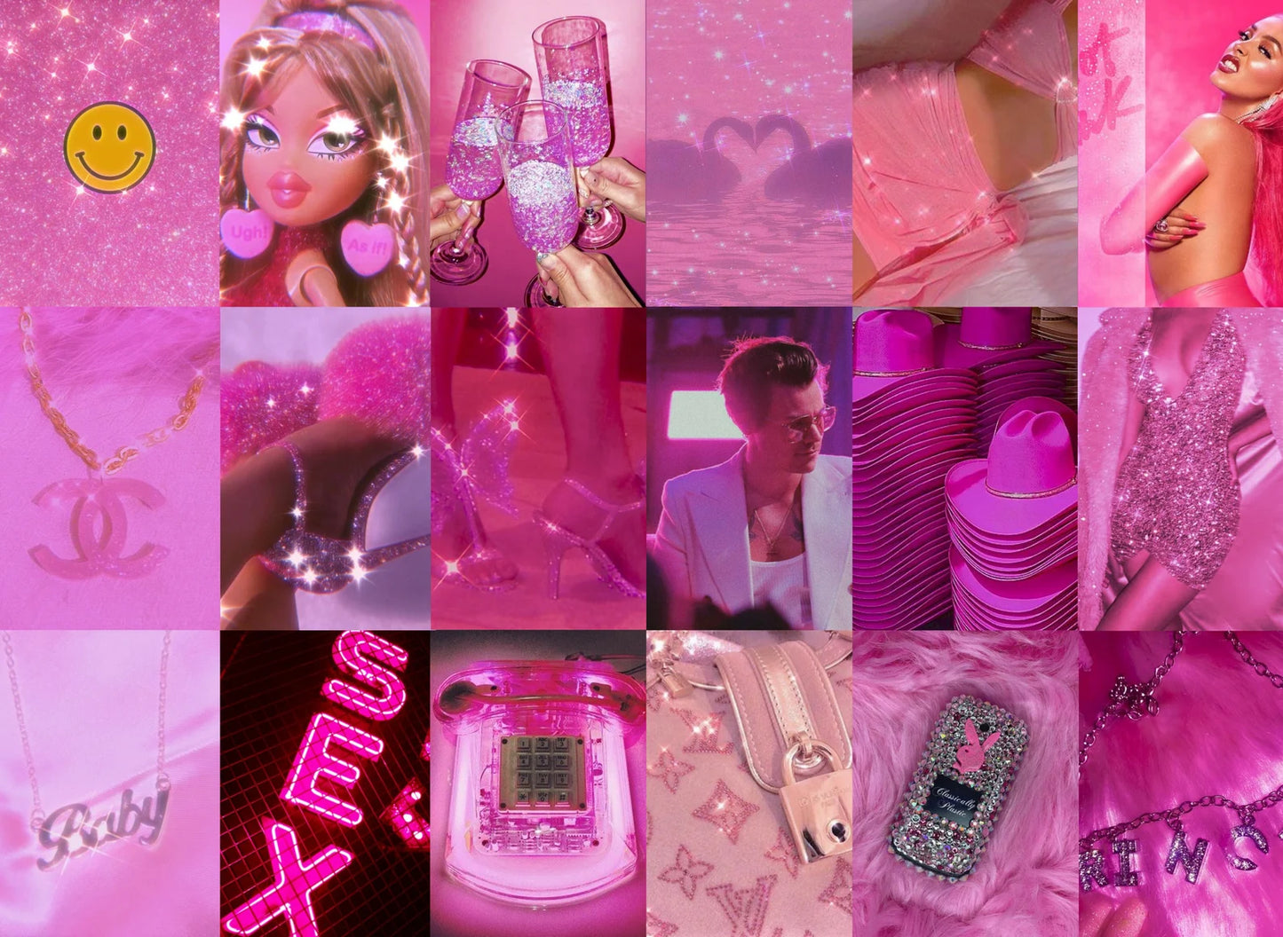 Hot Pink🩷 Wall Collage Kit - 100 posters