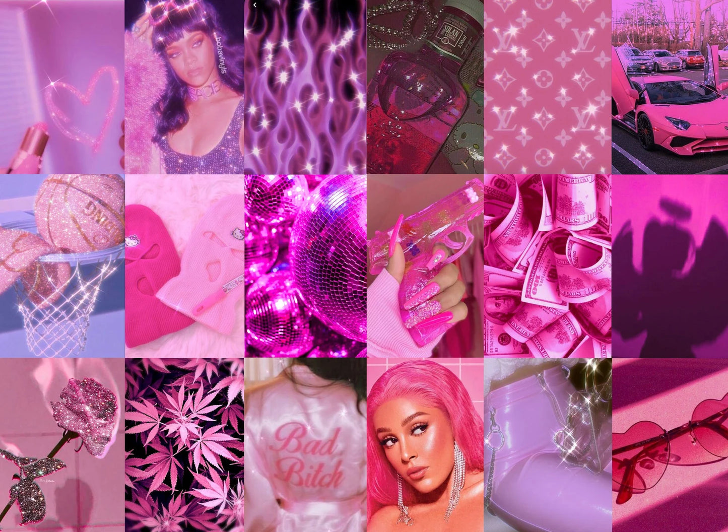 Hot Pink🩷 Wall Collage Kit - 100 posters