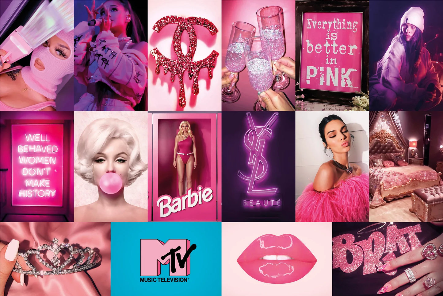 Pink🩷 Wall Collage Kit - 76 posters