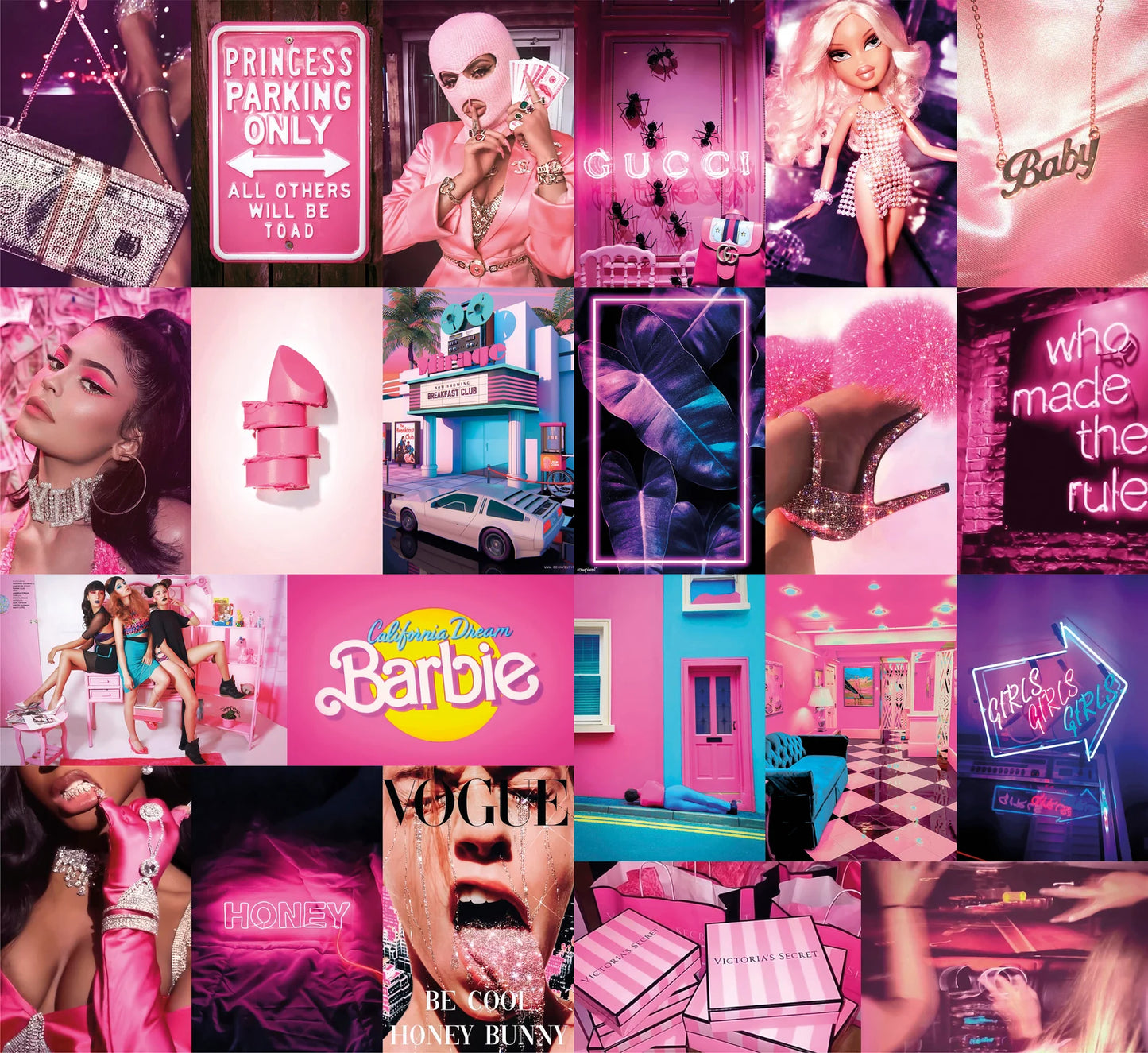 Pink🩷 Wall Collage Kit - 76 posters