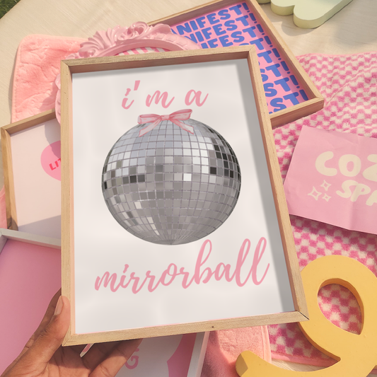 Mirrorball wall print