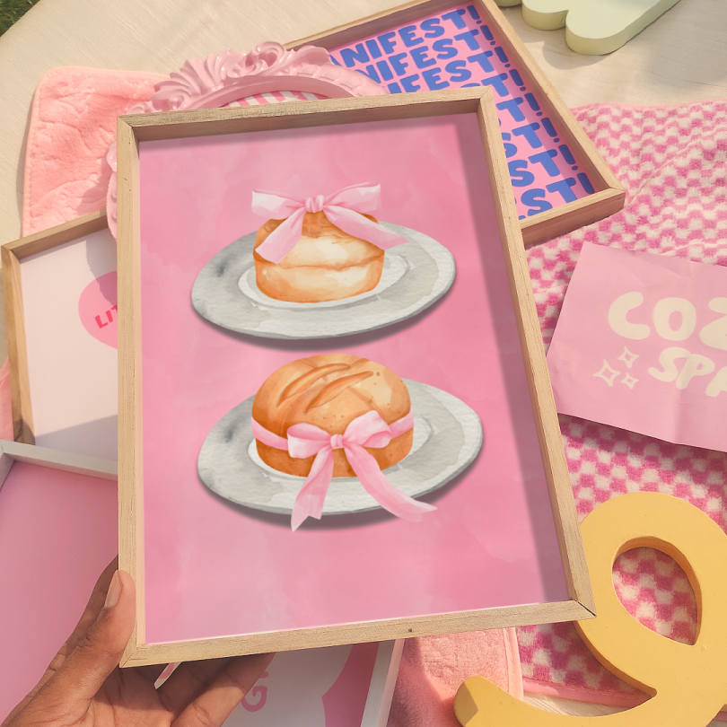 scone & bread wall print