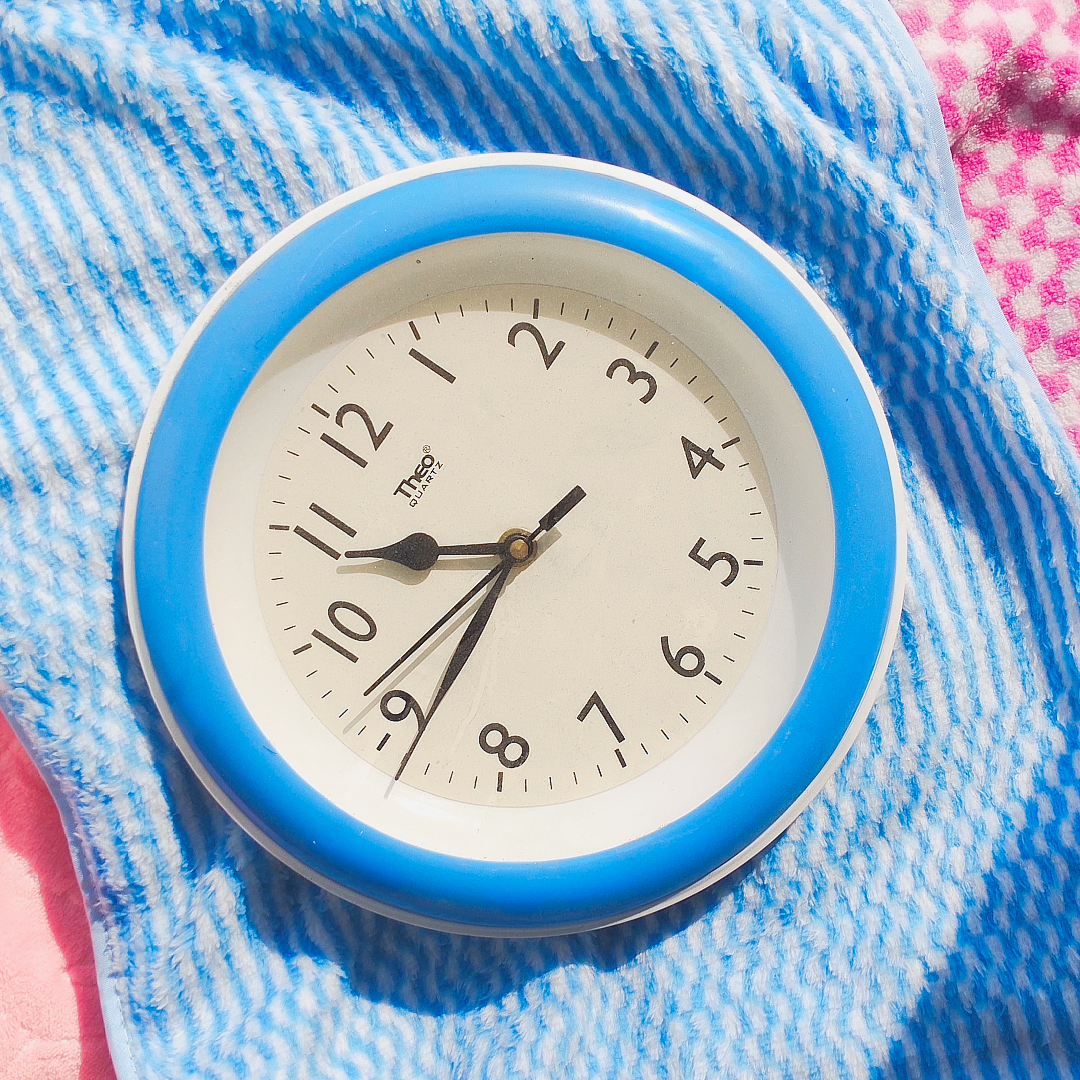 Cute Blue Wall Clock