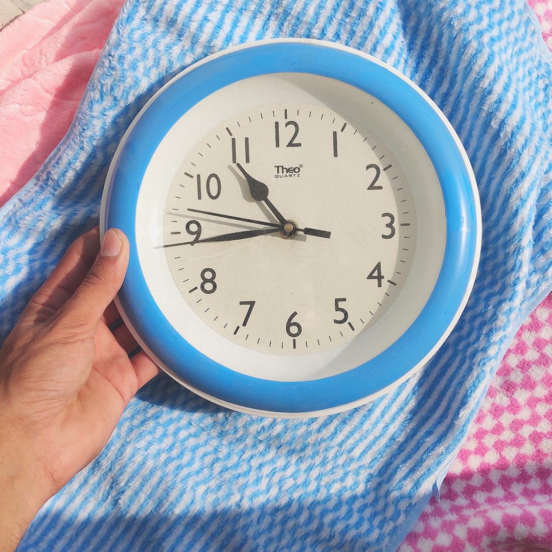 Cute Blue Wall Clock