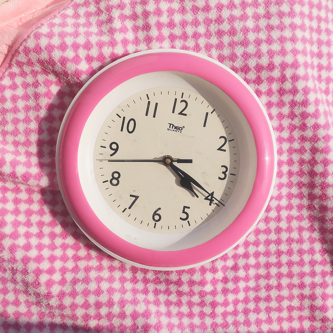 Pink Wall Clock