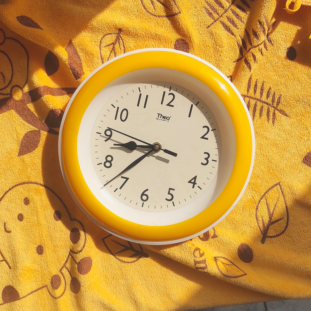 Yellow Wall Clock