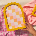 Yellow Wavy Frame Funky Maximalist Decor - pinteresty decor