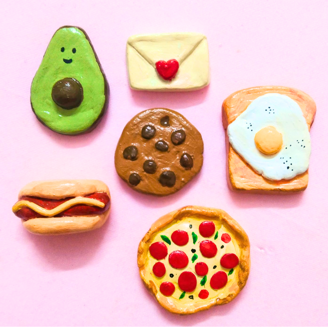 Handmade fridge magnets