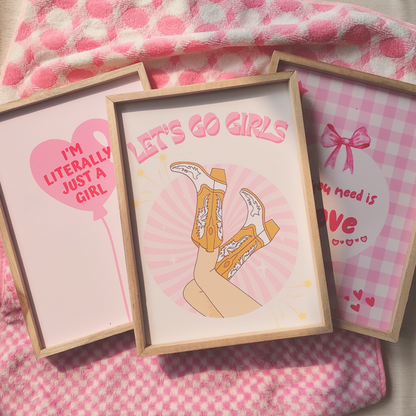 Just a Girl Vibes Wall Art