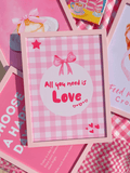 All You Need Is Love Print - colorful pinteresty wall art