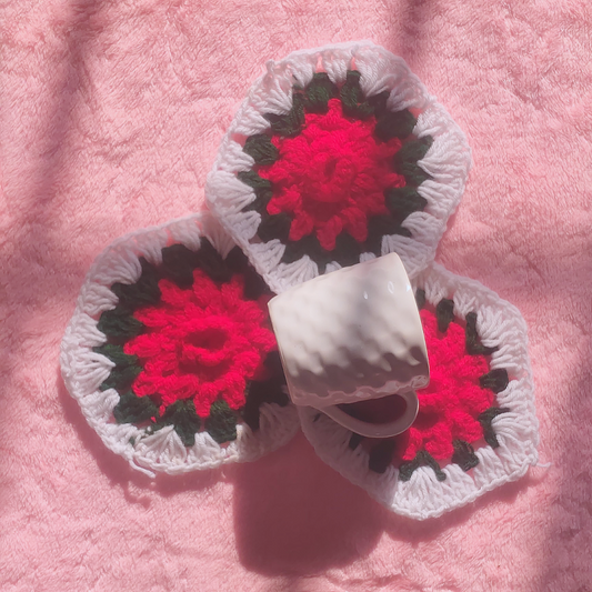 Crochet Blossom Brew Coasters