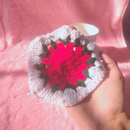 Crochet Blossom Brew Coasters