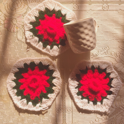 Crochet Blossom Brew Coasters