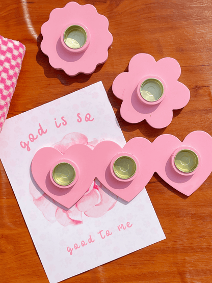 Heart, Daisy and Wavy Candle Stands