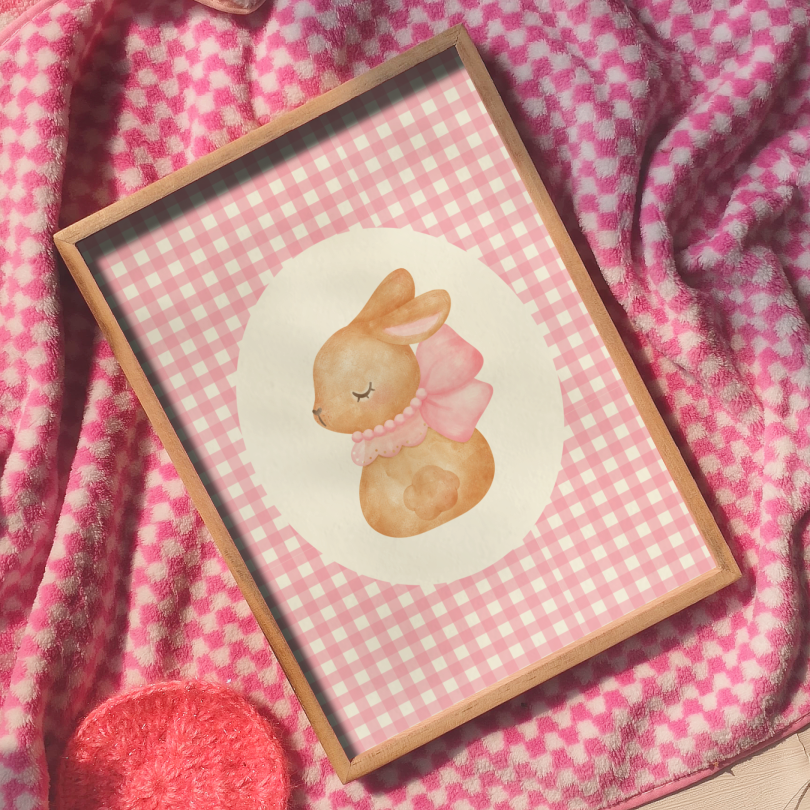 Charming Bunny Gingham Frame