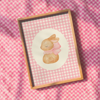 Charming Bunny Gingham Frame