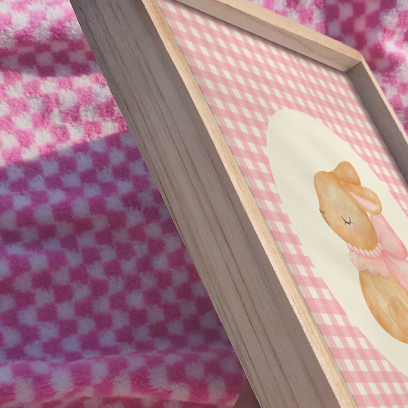 Charming Bunny Gingham Frame