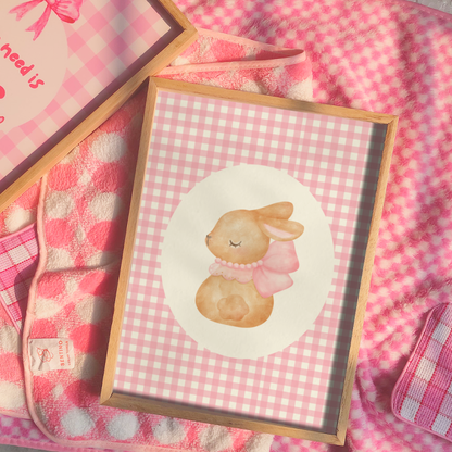 Charming Bunny Gingham Frame