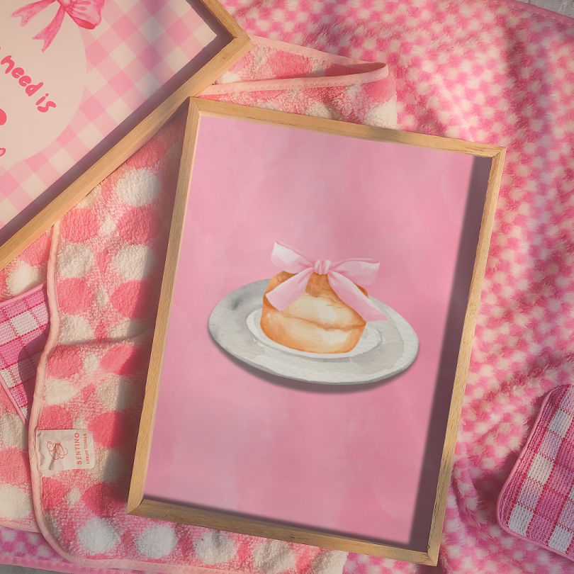 Coquette scone wall print