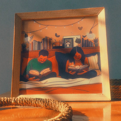 Cozy Couple Reading Print