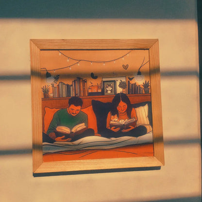 Cozy Couple Reading Print