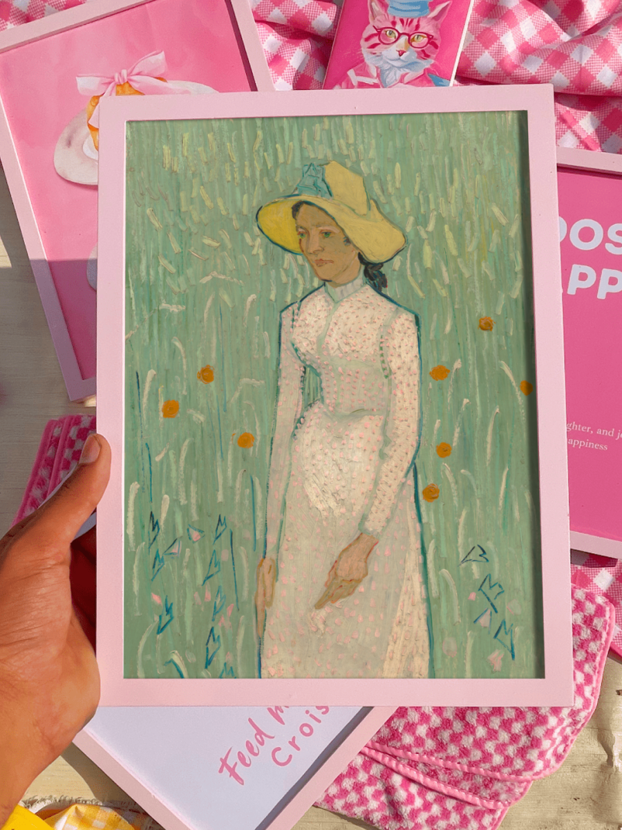 Girl in white by Van Gogh - Oil painting Print