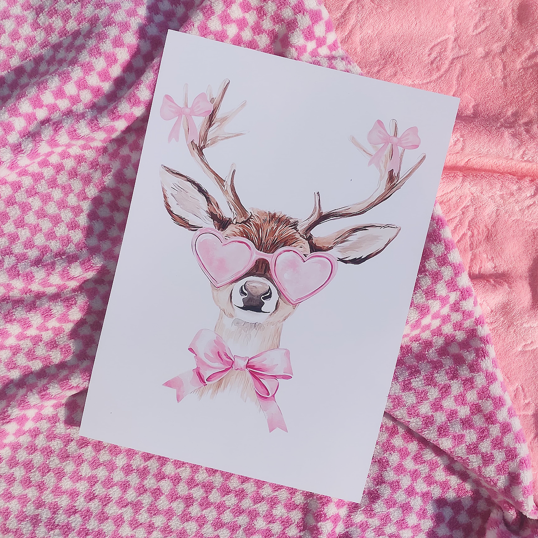 Festive Deer Vibes Poster