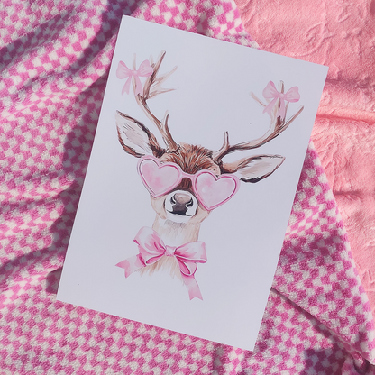 Festive Deer Vibes Poster