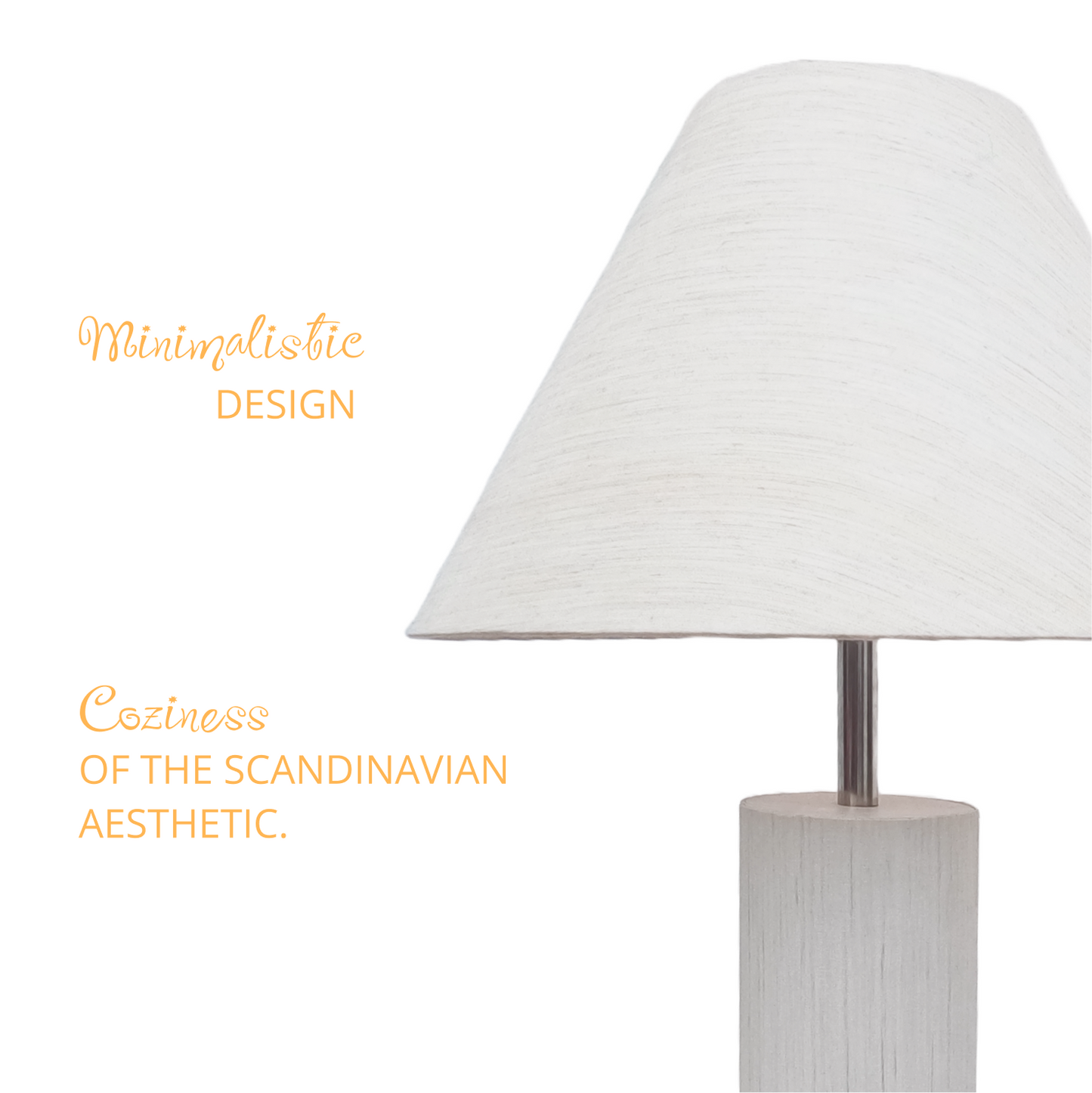 White Modern Japandi Table Lamp